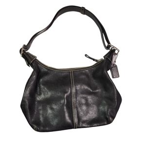 Coach Black Leather Hobo Bag